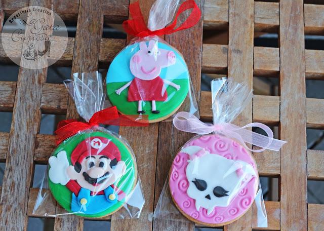 GALLETAS FONDANT MARIO BROS Y PEPPA PIG
