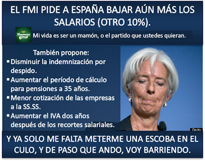 La bajada de salarios de Lagarde y la lucha contra el fraude de Fátima Báñez.