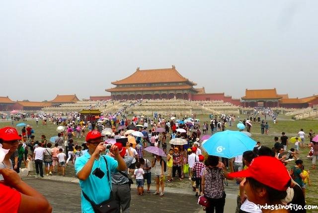 multitudes turistas en China