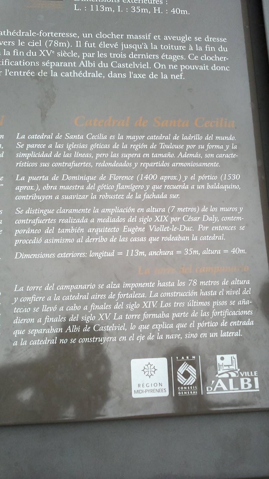 ALBI...LA RUTA DE LOS CÁTAROS...SEGUNDA PARADA, SUR DE FRANCIA...12-08-2013...