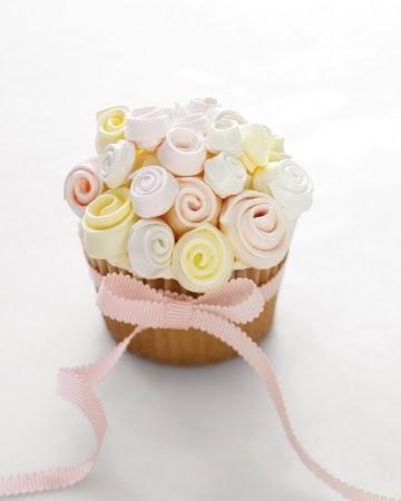 Cupcake boda ramo de novias Con merenguitos