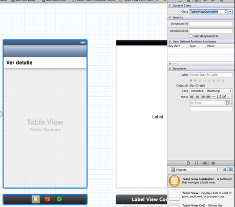 asignar clase a table view controller