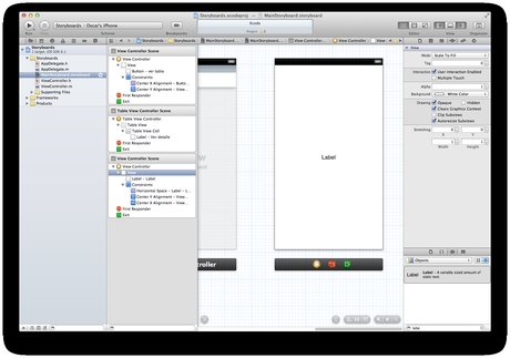 tercer view controller con label