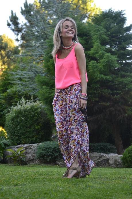 Outfit Low Cost: Neon Flowes