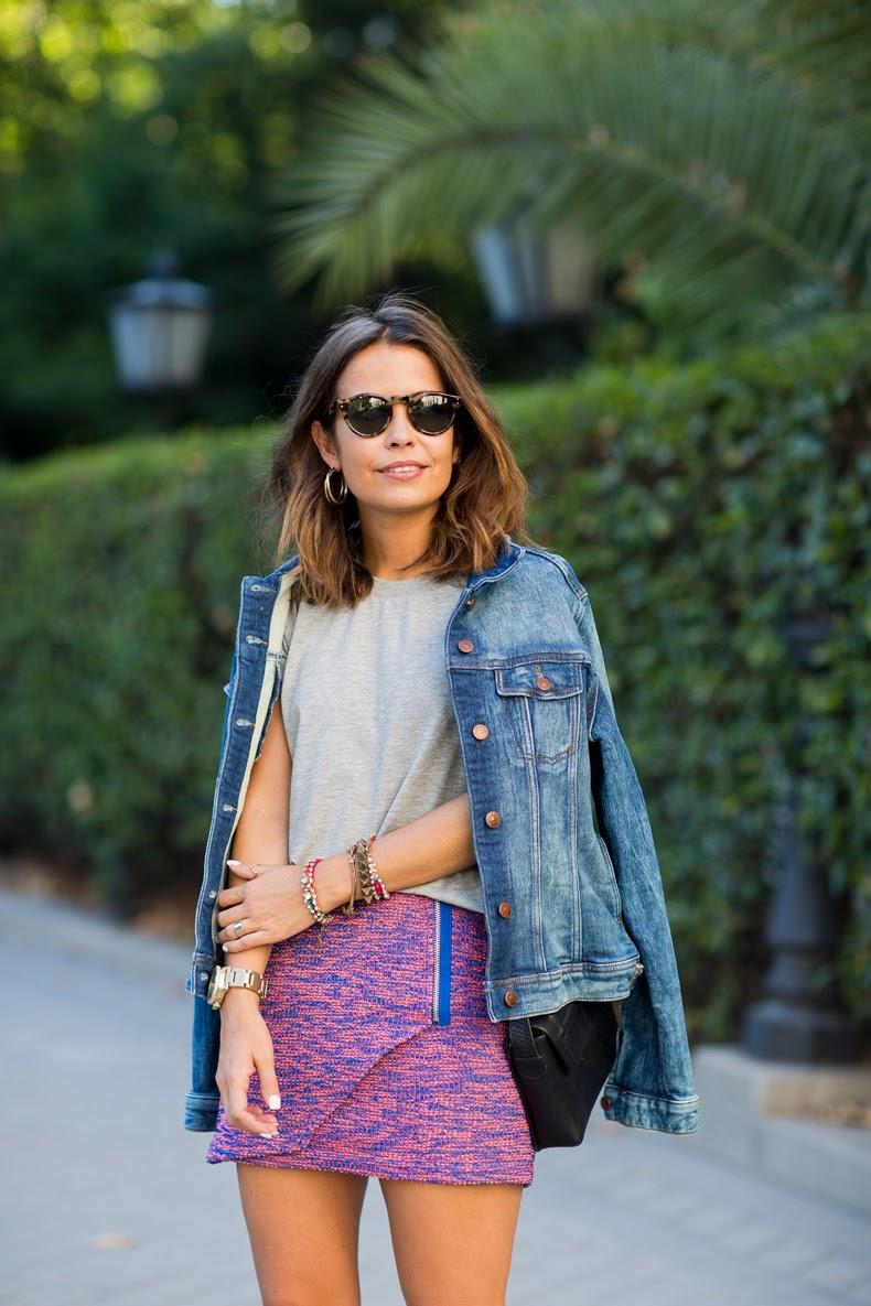 Textured Boucle Skirt
