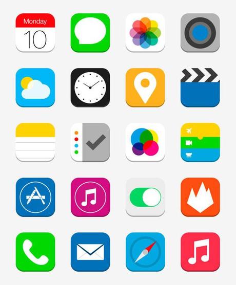 Rediseño de los iconos del iOS 7