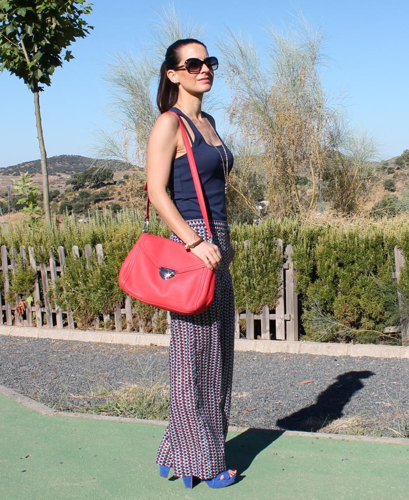 With Palazzo pants...