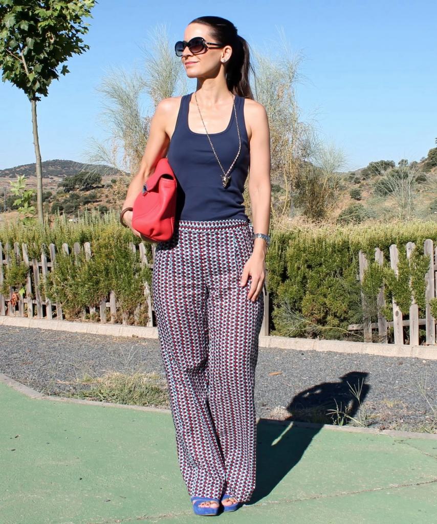 With Palazzo pants...