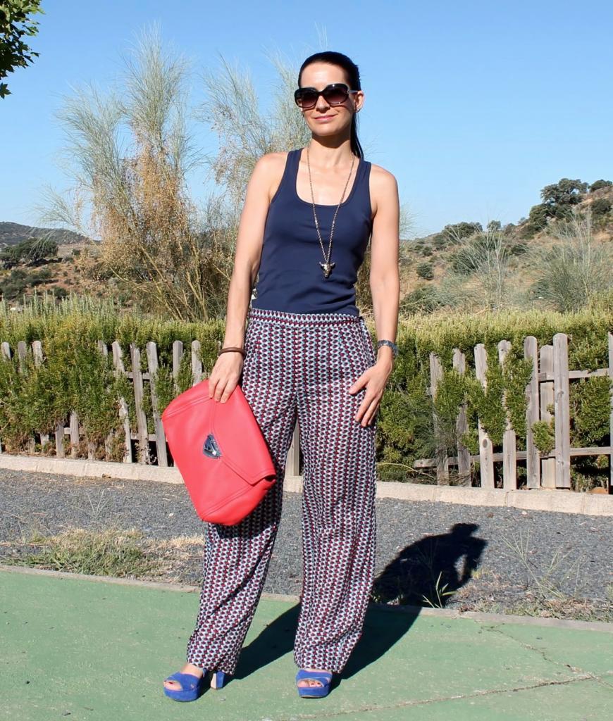 With Palazzo pants...