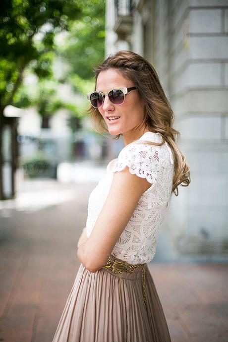 SHEER OUTFIT OUTFITS, faldas largas, top crochet, lace top, hippie, cinturon dragones zara, bolso sandro, sandalias romanas, maxi skirts, cristina blanco, guiadeestilo, guia de estilo blog, spanish fashion blog, spanis bloggers