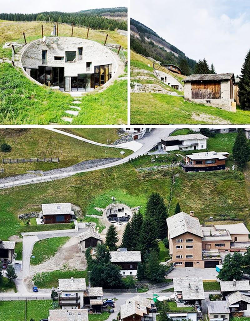 Casa subterránea ubicada en Suiza