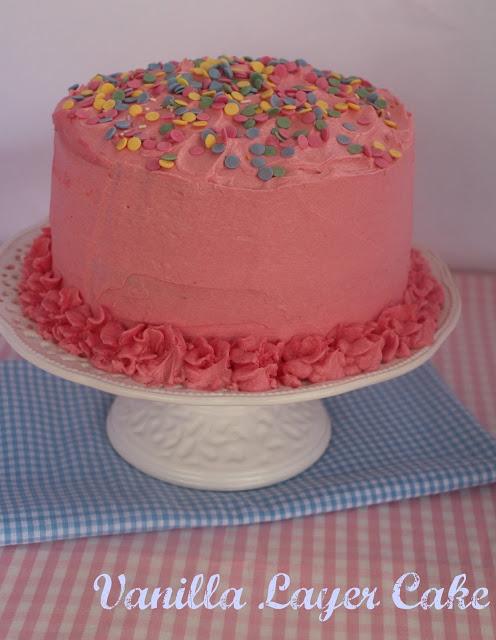 Vanilla Layer Cake para celebrar mi cumpleaños