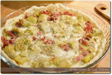 Menú 3: Quiche de alcachofas y jamón y ajetes a la plancha #menuVictofer
