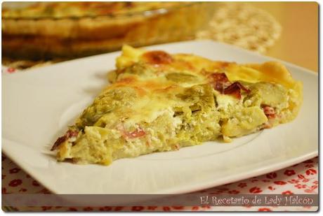 Menú 3: Quiche de alcachofas y jamón y ajetes a la plancha #menuVictofer