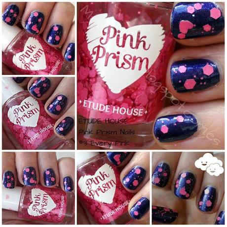 Top coat rosa chicle: ETUDE HOUSE - Pink Prism Nails - #3 Every Pink