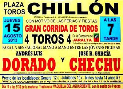 Festejo Taurino de la Feria de Chillón 2013