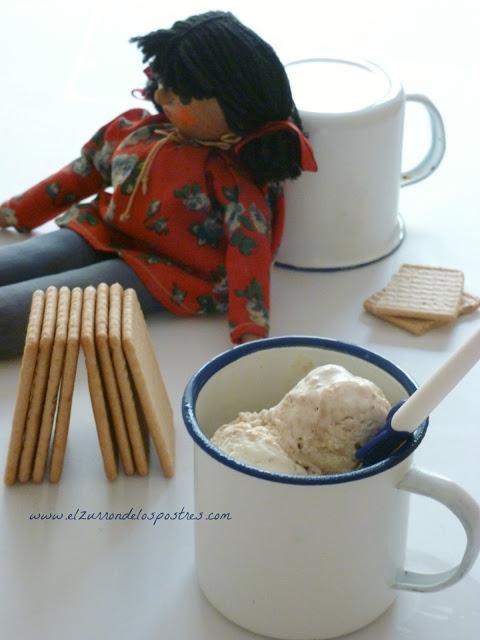 Helado de Leche con Galletas