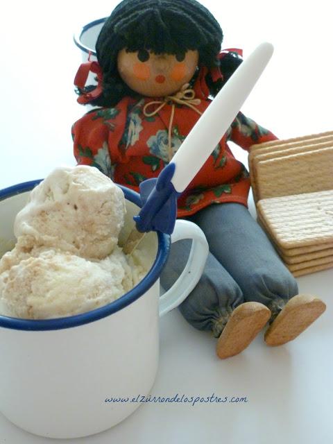 Helado de Leche con Galletas