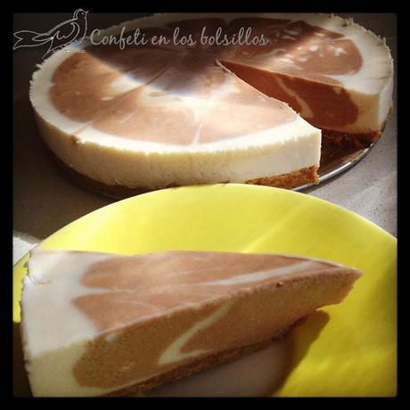 Tarta fría de Queso, Chocolate y Ron Cream