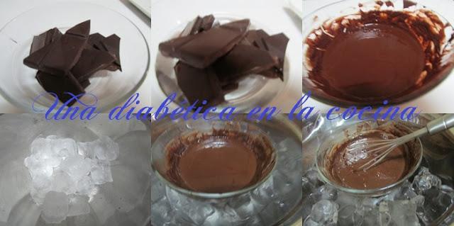 Mousse de chocolate molecular apto para diabéticos