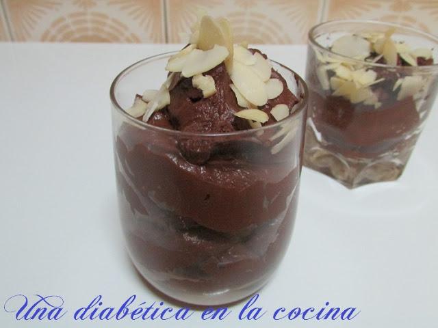 Mousse de chocolate molecular apto para diabéticos
