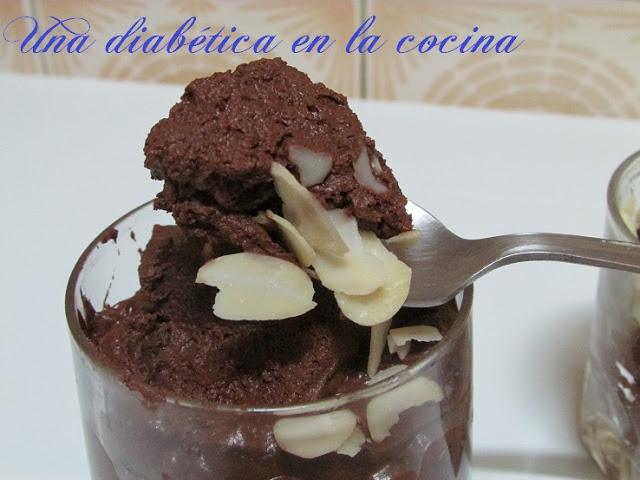 Mousse de chocolate molecular apto para diabéticos