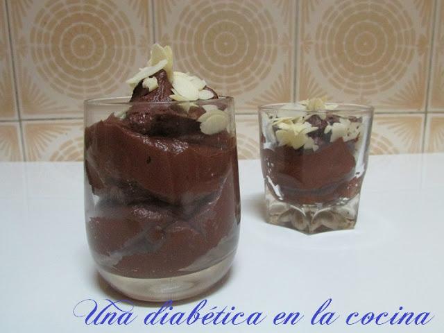 Mousse de chocolate molecular apto para diabéticos