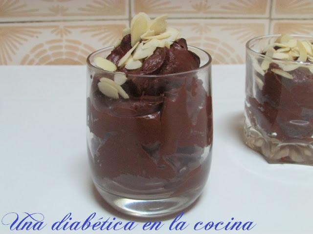 Mousse de chocolate molecular apto para diabéticos