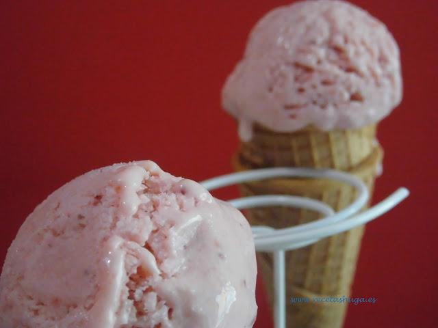 helado de fresa