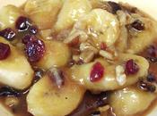 Plátanos salteados salsa caramelo ron.