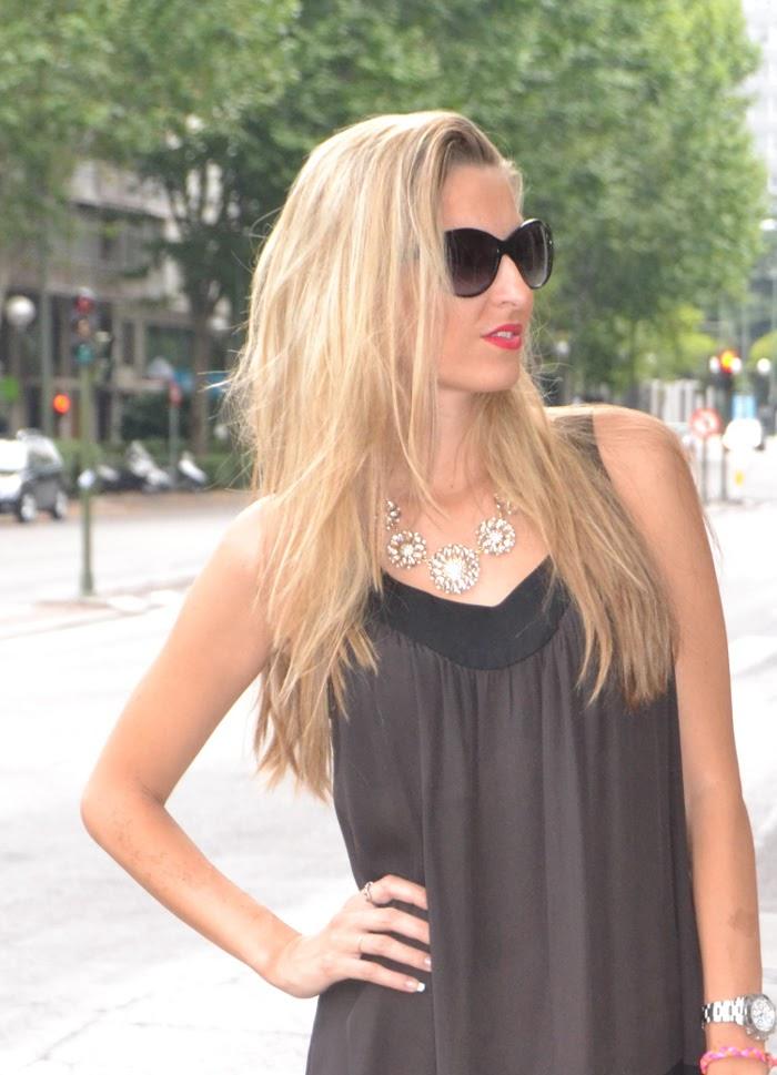 Black and brown dress