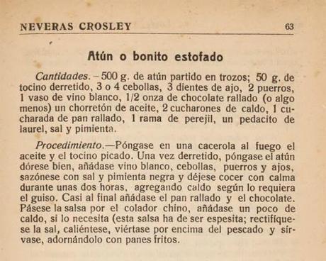 Bonito estofado con chocolate y otras modernidades