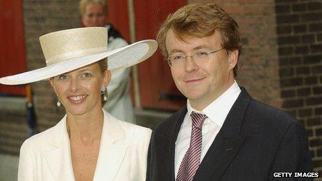 Prince Johan Friso with Princess Mabel (file pic 2004)