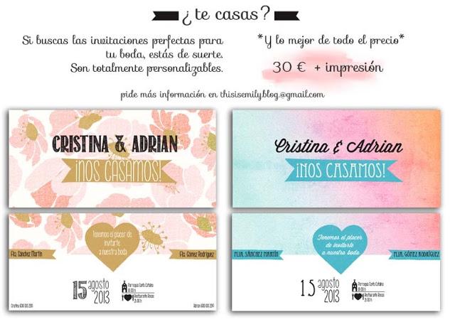 Invitaciones de boda personalizadas