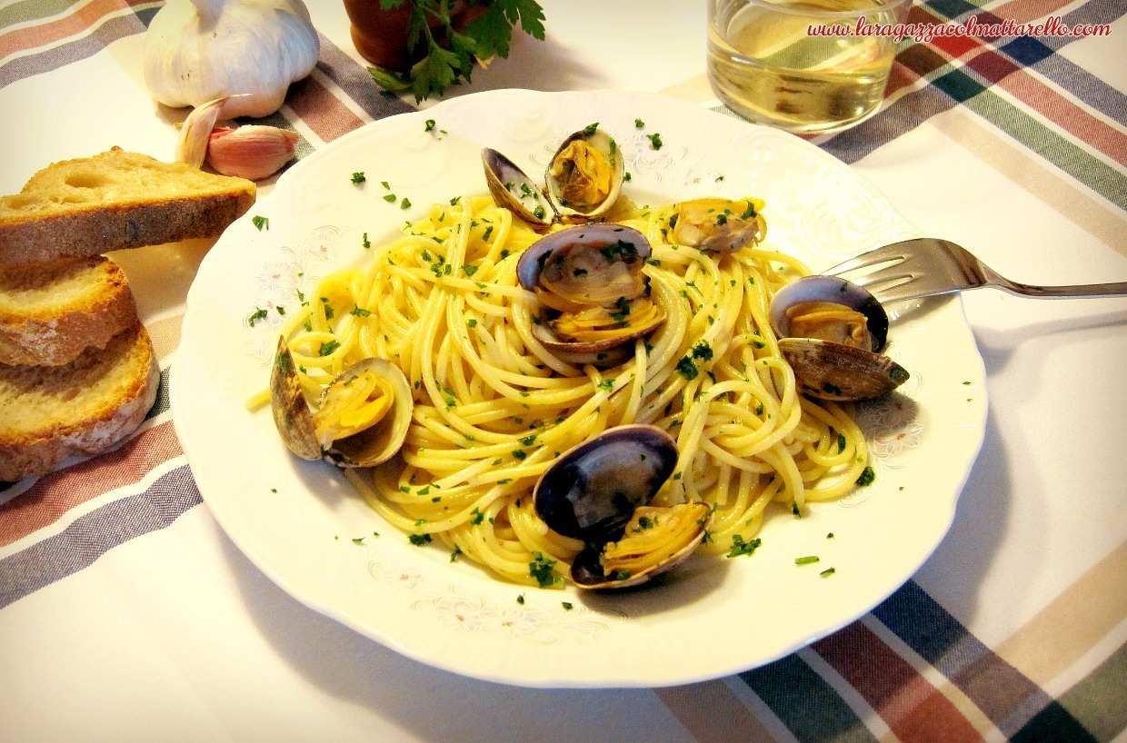 Spaghetti alle vongole (Spaghetti con almejas) ~ recetas primeros  ~ IMG 5141m