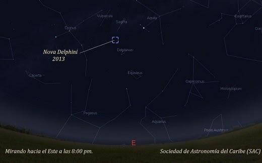 MISTERIOSA NUEVA ESTRELLA, VISIBLE A SIMPLE VISTA, AUMENTA SU BRILLANTEZ DÍA A DÍA