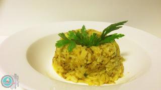 Arroz con carne y especias a las Marroquí.