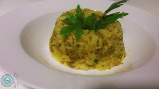 Arroz con carne y especias a las Marroquí.