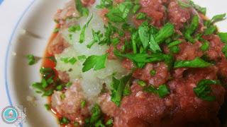 Arroz con carne y especias a las Marroquí.