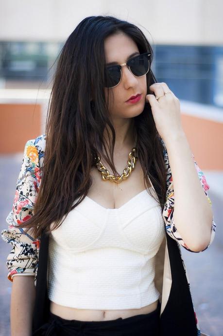 Kimono-Blazer And Crop Top