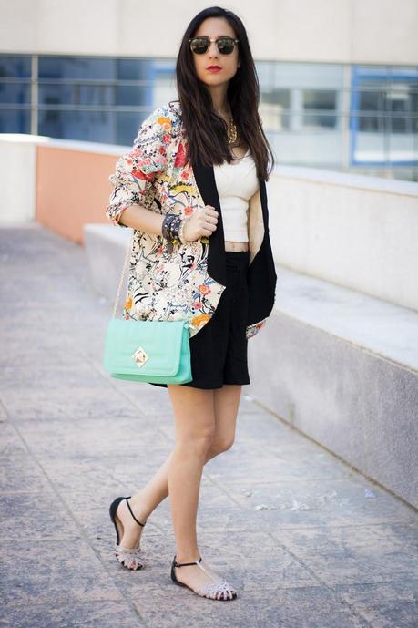 Kimono-Blazer And Crop Top
