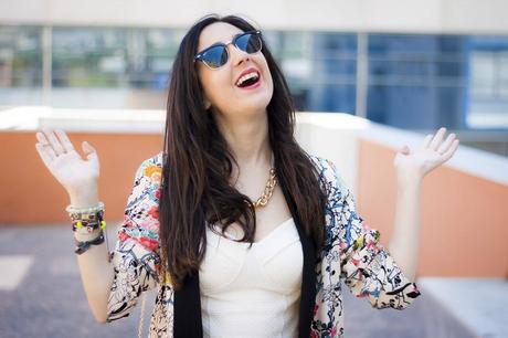 Kimono-Blazer And Crop Top