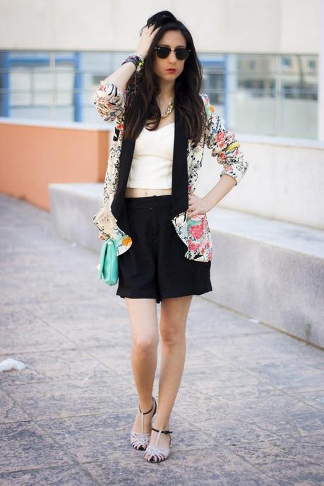 Kimono-Blazer And Crop Top
