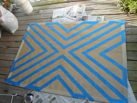 preparacion para pintar alfombra