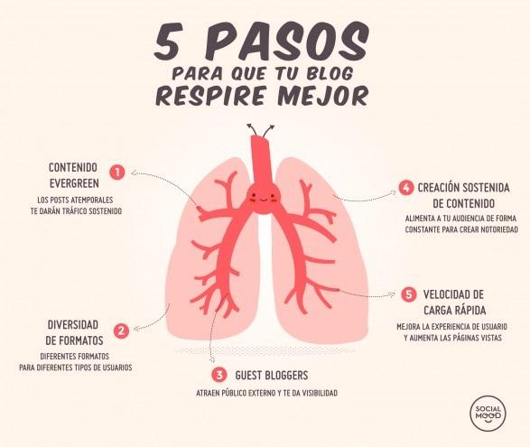 5 pasos para que tu blog respire mejor #Infografía #Internet #Blogs