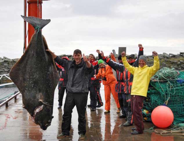 récord mundial de pesca de fletán