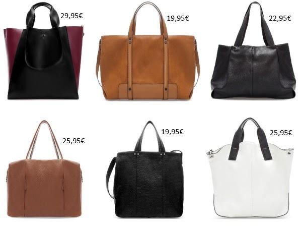 Bolsos grandes de nueva temporada en Zara