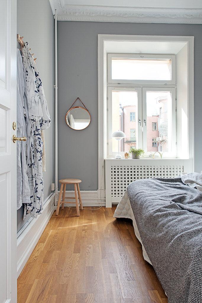 Dormitorio estilo nórdico, scandinavian