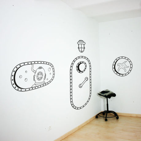 Submarino, un vinilo decorativo que te lleva al fondo del mar