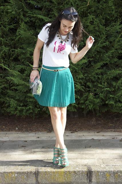 Green skirt